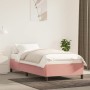 Pink velvet bed frame 100x200 cm by vidaXL, Beds and slatted bases - Ref: Foro24-347311, Price: 103,89 €, Discount: %