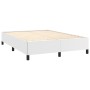 Estructura de cama de cuero sintético blanco 140x200 cm de vidaXL, Camas y somieres - Ref: Foro24-347252, Precio: 125,48 €, D...