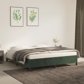 Estructura de cama de terciopelo verde 180x200 cm de vidaXL, Camas y somieres - Ref: Foro24-347339, Precio: 158,28 €, Descuen...