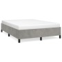 Estructura de cama de terciopelo gris claro 140x200 cm de vidaXL, Camas y somieres - Ref: Foro24-347324, Precio: 146,48 €, De...