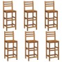 Garden table and 7-piece high stools set made of solid acacia wood. by vidaXL, Garden sets - Ref: Foro24-3116021, Price: 552,...