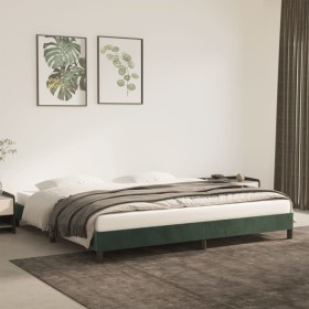 Green velvet bed frame 200x200 cm by vidaXL, Beds and slatted bases - Ref: Foro24-346997, Price: 110,40 €, Discount: %