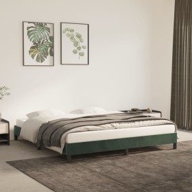 Estructura de cama de terciopelo verde 160x200 cm de vidaXL, Camas y somieres - Ref: Foro24-346985, Precio: 106,08 €, Descuen...