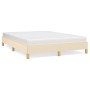 Cream fabric bed frame 160x200 cm by vidaXL, Beds and slatted bases - Ref: Foro24-346831, Price: 117,13 €, Discount: %