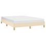 Cream fabric bed frame 160x200 cm by vidaXL, Beds and slatted bases - Ref: Foro24-346831, Price: 117,13 €, Discount: %