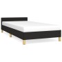 Bed frame with black fabric headboard 90x190 cm by vidaXL, Beds and slatted bases - Ref: Foro24-347377, Price: 83,96 €, Disco...