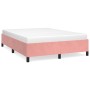 Estructura de cama de terciopelo rosa 140x190 cm de vidaXL, Camas y somieres - Ref: Foro24-347323, Precio: 136,22 €, Descuent...