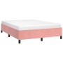 Estructura de cama de terciopelo rosa 140x190 cm de vidaXL, Camas y somieres - Ref: Foro24-347323, Precio: 136,22 €, Descuent...