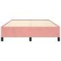 Estructura de cama de terciopelo rosa 140x190 cm de vidaXL, Camas y somieres - Ref: Foro24-347323, Precio: 136,22 €, Descuent...