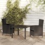 3-piece garden dining set with black PE rattan cushions by vidaXL, Garden sets - Ref: Foro24-3094849, Price: 218,47 €, Discou...