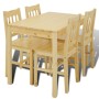 Esstisch und 4 naturfarbene Holzstühle von vidaXL, Möbelsets für Küchen und Esszimmer - Ref: Foro24-241220, Preis: 289,11 €, ...