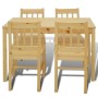 Esstisch und 4 naturfarbene Holzstühle von vidaXL, Möbelsets für Küchen und Esszimmer - Ref: Foro24-241220, Preis: 289,11 €, ...