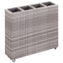 Arriate con 4 macetas de ratán sintético gris 80x22x79 cm de vidaXL, Maceteros y jardineras - Ref: Foro24-46949, Precio: 149,...