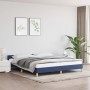 Estructura de cama con cabecero de tela azul 180x200 cm de vidaXL, Camas y somieres - Ref: Foro24-347437, Precio: 124,96 €, D...