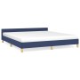 Estructura de cama con cabecero de tela azul 180x200 cm de vidaXL, Camas y somieres - Ref: Foro24-347437, Precio: 124,99 €, D...