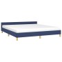 Estructura de cama con cabecero de tela azul 180x200 cm de vidaXL, Camas y somieres - Ref: Foro24-347437, Precio: 124,99 €, D...