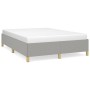 Estructura de cama de tela gris claro 140x200 cm de vidaXL, Camas y somieres - Ref: Foro24-347165, Precio: 122,17 €, Descuent...