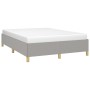 Estructura de cama de tela gris claro 140x200 cm de vidaXL, Camas y somieres - Ref: Foro24-347165, Precio: 122,17 €, Descuent...