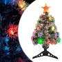 Künstlicher Weihnachtsbaum mit weißer Glasfaser-LED 64 cm von vidaXL, Weihnachtsbäume - Ref: Foro24-328454, Preis: 32,37 €, R...