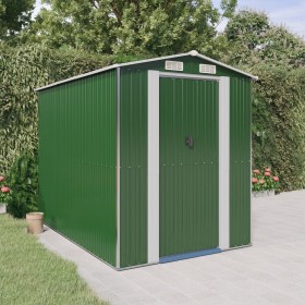 Cobertizo de jardín acero galvanizado verde 192x274x223 cm de vidaXL, Cobertizos - Ref: Foro24-3147428, Precio: 477,12 €, Des...