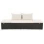 Cama de jardín 195x60 cm ratán sintético negro de vidaXL, Camas para exteriores - Ref: Foro24-43953, Precio: 216,99 €, Descue...