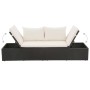 Cama de jardín 195x60 cm ratán sintético negro de vidaXL, Camas para exteriores - Ref: Foro24-43953, Precio: 216,99 €, Descue...