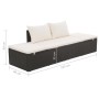 Cama de jardín 195x60 cm ratán sintético negro de vidaXL, Camas para exteriores - Ref: Foro24-43953, Precio: 216,99 €, Descue...