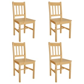 Sillas de comedor 4 unidades madera de pino de vidaXL, Sillas de comedor - Ref: Foro24-241515, Precio: 205,62 €, Descuento: %