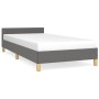 Bed frame with headboard in dark gray fabric 100x200 cm by vidaXL, Beds and slatted bases - Ref: Foro24-347392, Price: 100,05...