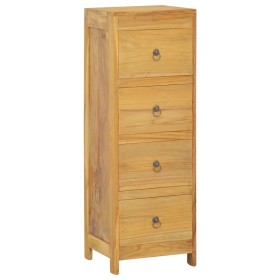 Cómoda de madera maciza de teca 30x30x90 cm de vidaXL, Cajoneras - Ref: Foro24-340741, Precio: 146,28 €, Descuento: %