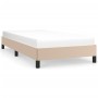 Cappuccino synthetic leather bed frame 90x190 cm by vidaXL, Beds and slatted bases - Ref: Foro24-346879, Price: 82,95 €, Disc...