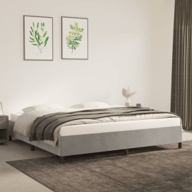 Light gray velvet bed frame 180x200 cm by vidaXL, Beds and slatted bases - Ref: Foro24-347342, Price: 133,49 €, Discount: %