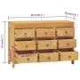 Solid teak wood chest of drawers 80x30x55 cm by vidaXL, Drawers - Ref: Foro24-340739, Price: 218,32 €, Discount: %