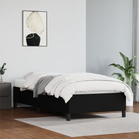 Estructura de cama de cuero sintético negro 90x200 cm de vidaXL, Camas y somieres - Ref: Foro24-347227, Precio: 96,99 €, Desc...