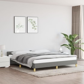 Bed frame with headboard dark gray fabric 180x200 cm by vidaXL, Beds and slatted bases - Ref: Foro24-347432, Price: 125,11 €,...