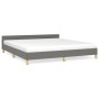 Bed frame with headboard dark gray fabric 180x200 cm by vidaXL, Beds and slatted bases - Ref: Foro24-347432, Price: 124,96 €,...