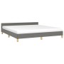 Bed frame with headboard dark gray fabric 180x200 cm by vidaXL, Beds and slatted bases - Ref: Foro24-347432, Price: 124,96 €,...