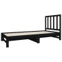 Removable sofa bed solid black pine wood 2x(90x190) cm by vidaXL, Beds and slatted bases - Ref: Foro24-3124756, Price: 170,08...