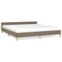 Bed frame with headboard in taupe gray fabric 180x200 cm by vidaXL, Beds and slatted bases - Ref: Foro24-347435, Price: 143,9...