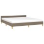 Bed frame with headboard in taupe gray fabric 180x200 cm by vidaXL, Beds and slatted bases - Ref: Foro24-347435, Price: 143,9...