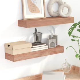 Wall shelves 2 units solid teak wood 60x15x4 cm by vidaXL, Shelves and shelves - Ref: Foro24-340755, Price: 34,15 €, Discount: %