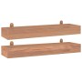 Wall shelves 2 units solid teak wood 60x15x4 cm by vidaXL, Shelves and shelves - Ref: Foro24-340755, Price: 39,74 €, Discount: %