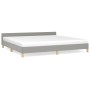 Estructura de cama con cabecero de tela gris claro 200x200 cm de vidaXL, Camas y somieres - Ref: Foro24-347439, Precio: 128,9...