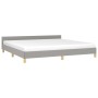 Estructura de cama con cabecero de tela gris claro 200x200 cm de vidaXL, Camas y somieres - Ref: Foro24-347439, Precio: 128,9...