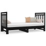 Sofá cama extraíble madera maciza de pino negro 2x(90x190) cm de vidaXL, Camas y somieres - Ref: Foro24-3124776, Precio: 212,...