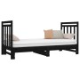 Removable sofa bed solid black pine wood 2x(90x190) cm by vidaXL, Beds and slatted bases - Ref: Foro24-3124776, Price: 212,55...