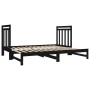 Removable sofa bed solid black pine wood 2x(90x190) cm by vidaXL, Beds and slatted bases - Ref: Foro24-3124776, Price: 212,55...