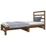 Sofá cama extraíble madera maciza pino marrón miel 2x(90x190)cm de vidaXL, Camas y somieres - Ref: Foro24-3124750, Precio: 15...