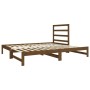 Sofá cama extraíble madera maciza pino marrón miel 2x(90x190)cm de vidaXL, Camas y somieres - Ref: Foro24-3124750, Precio: 15...