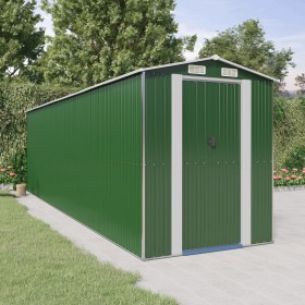 Garden shed made of green galvanized steel 192x689x223 cm by vidaXL, Sheds - Ref: Foro24-3147433, Price: 1,00 €, Discount: %